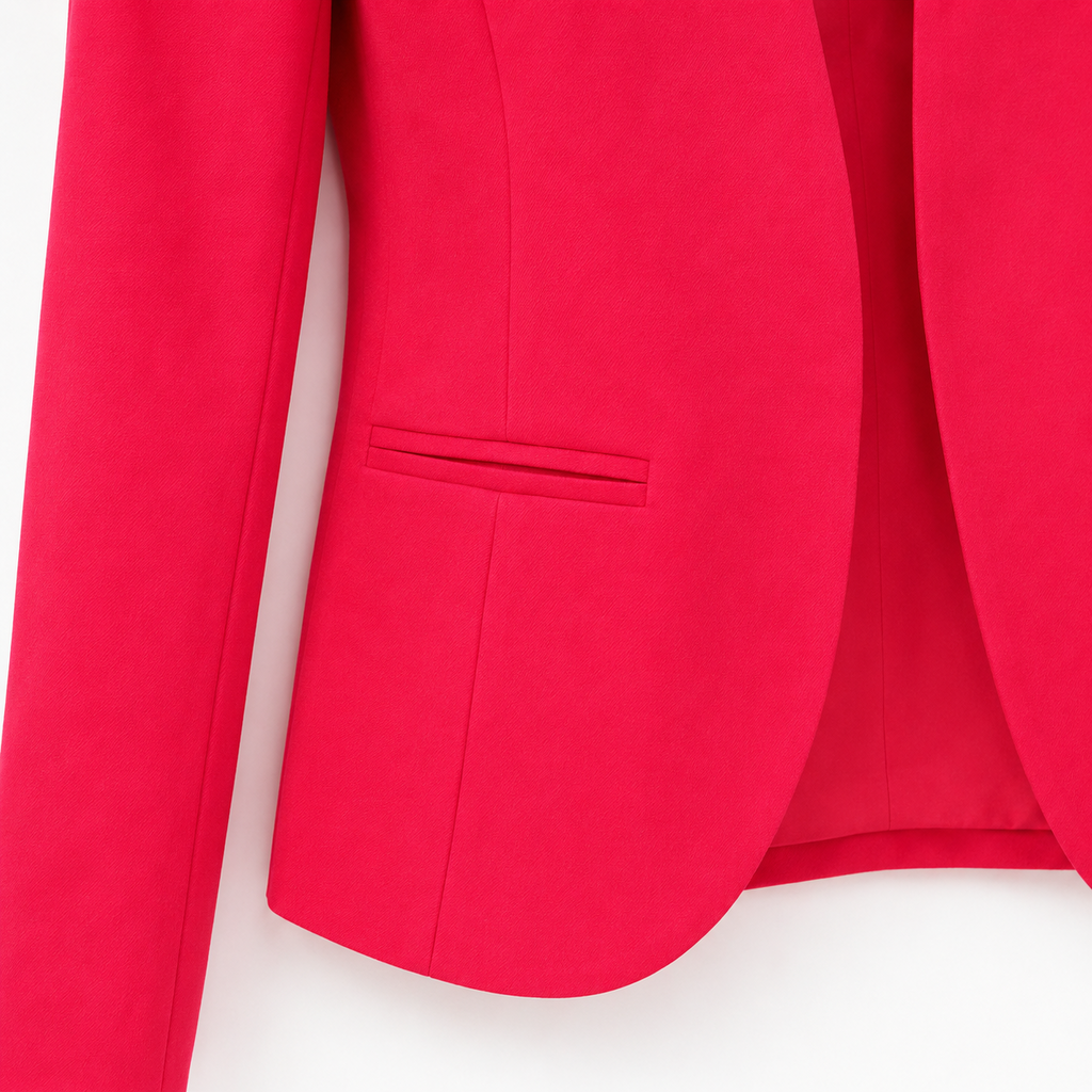 Blazer Abierto rojo en modelo