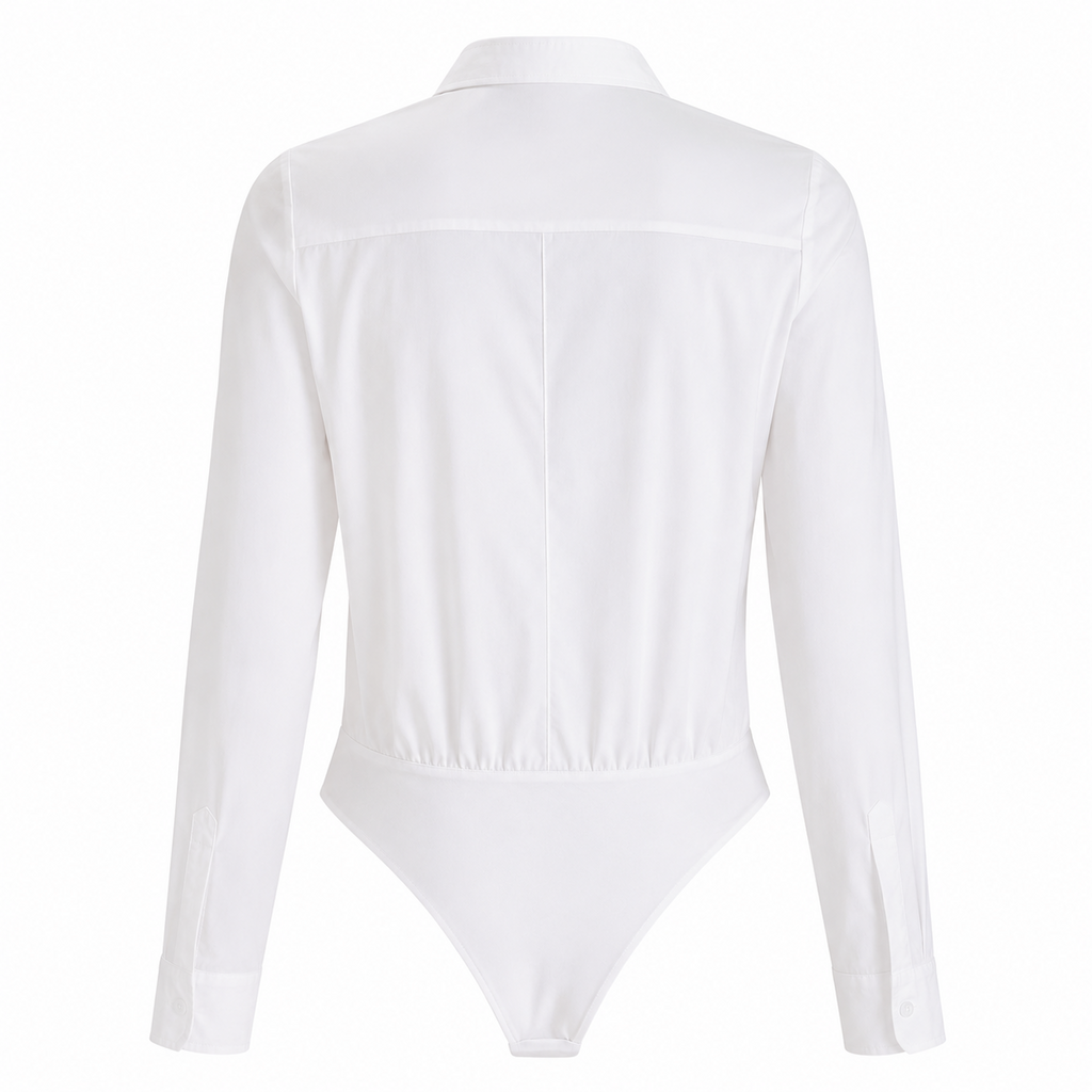 Camisa tipo Body blanco detalle