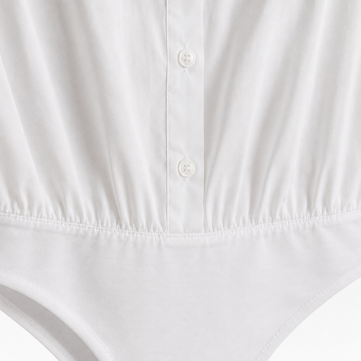 Camisa tipo Body blanco en modelo