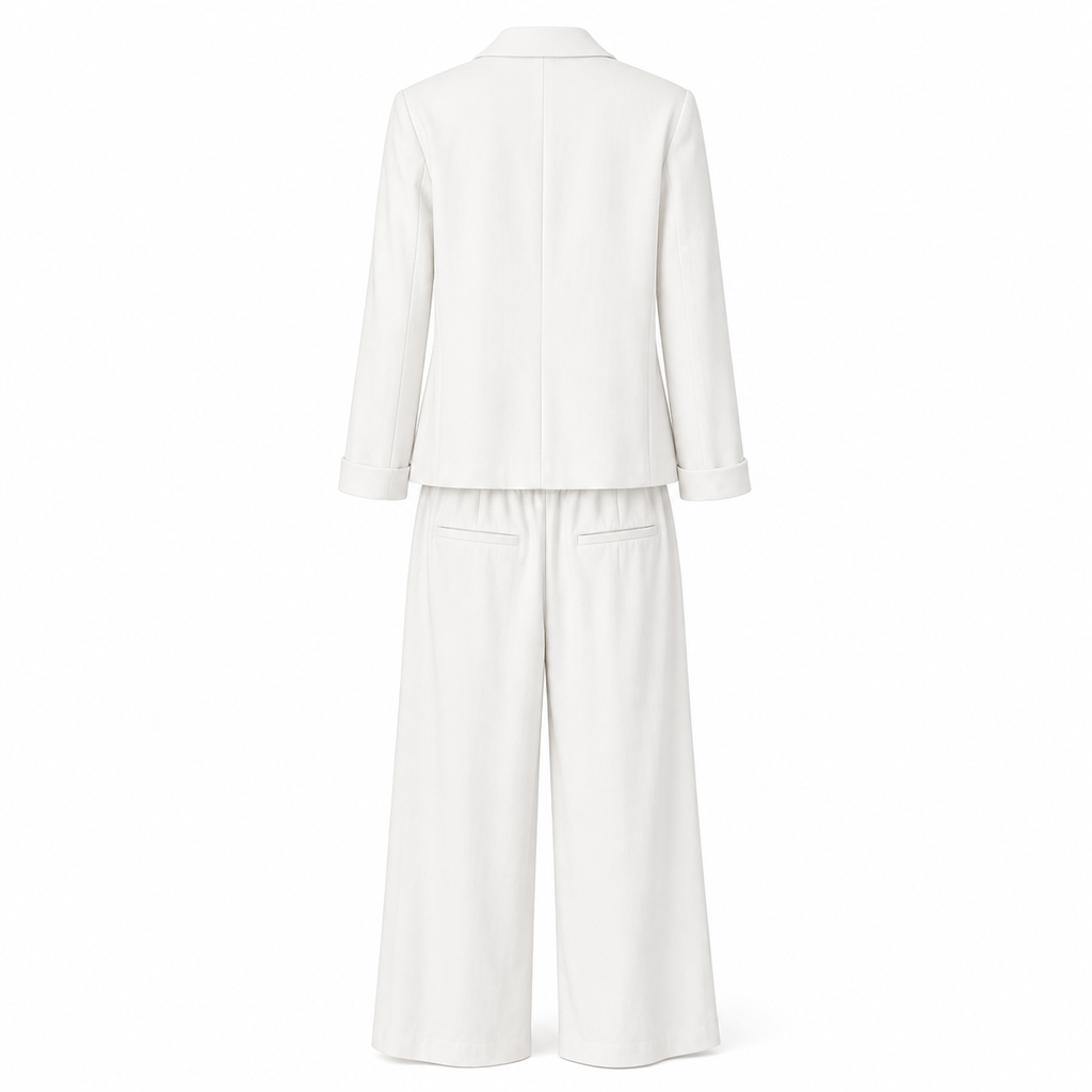 Conjunto de Lino blanco espalda