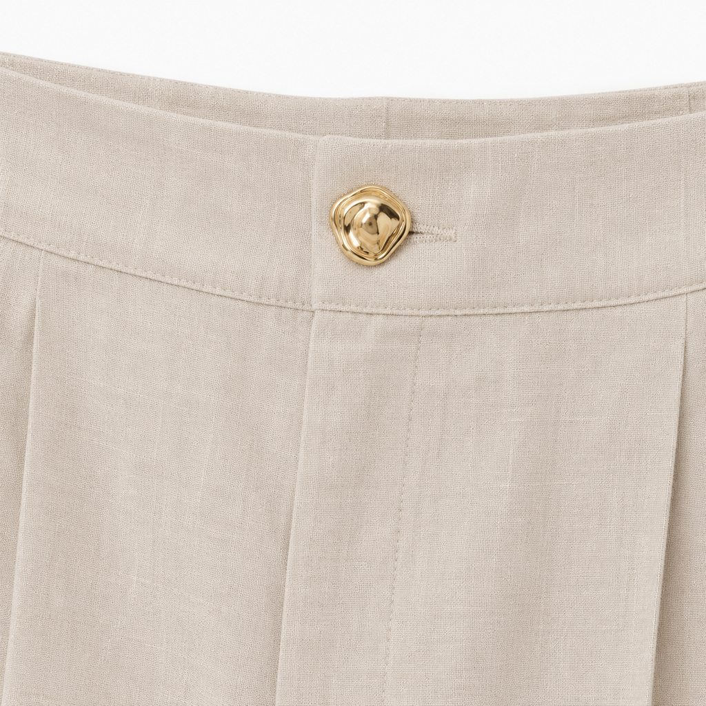 Conjunto de Lino natural detalle
