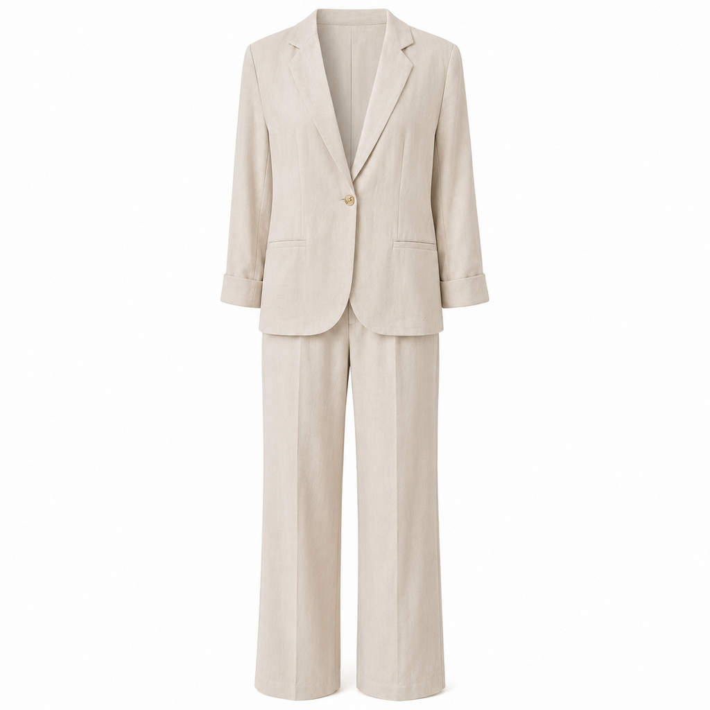 Conjunto de Lino natural frente