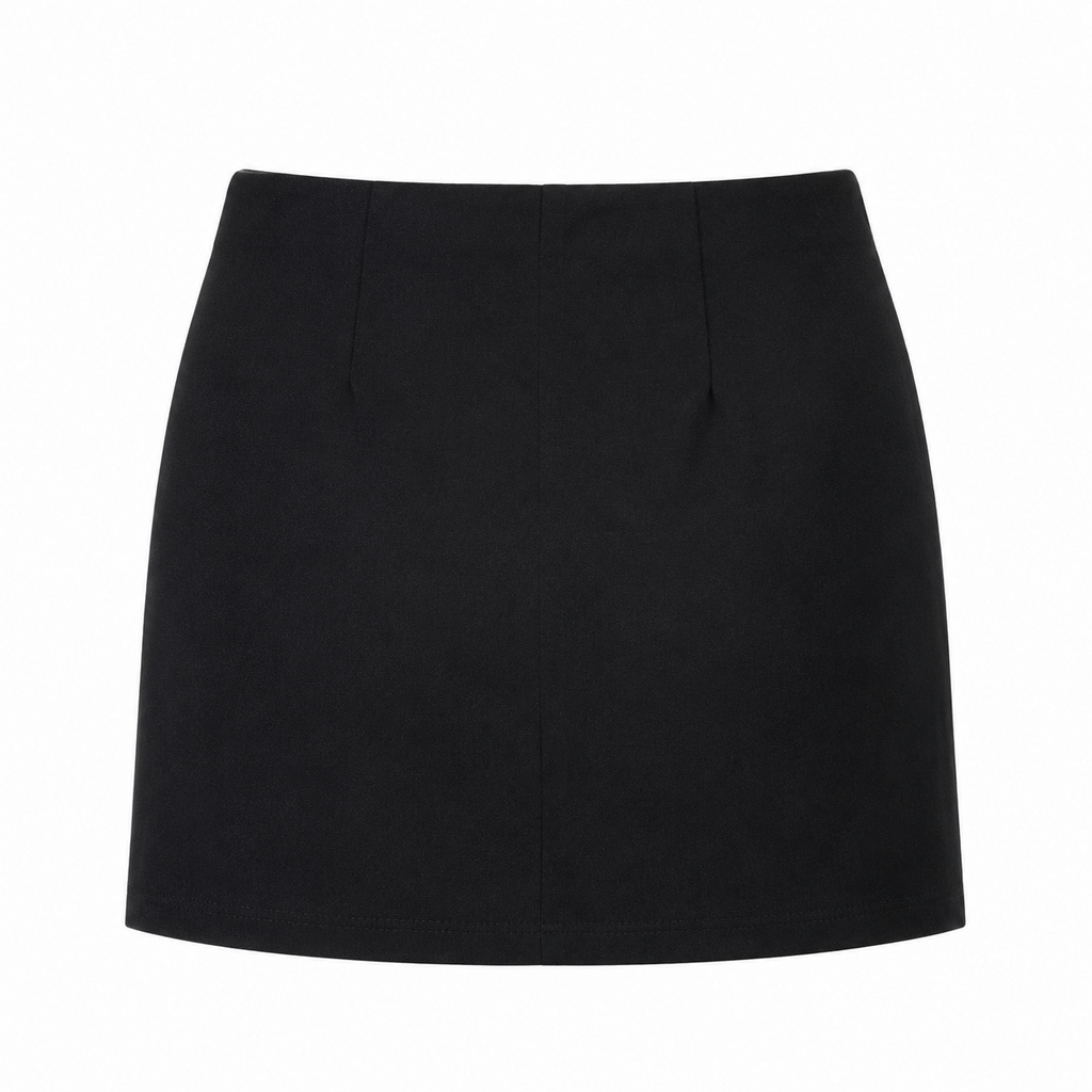 Falda short negra - espalda