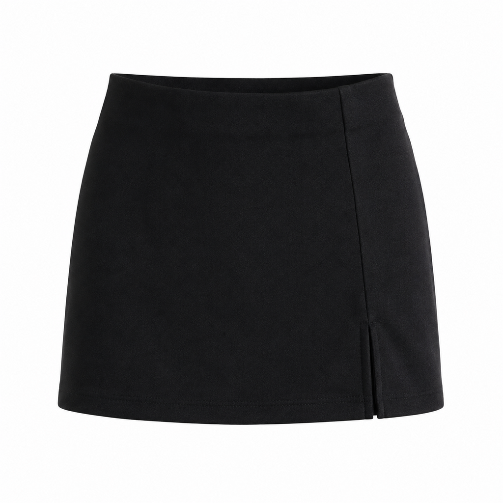 Falda short negra - frente