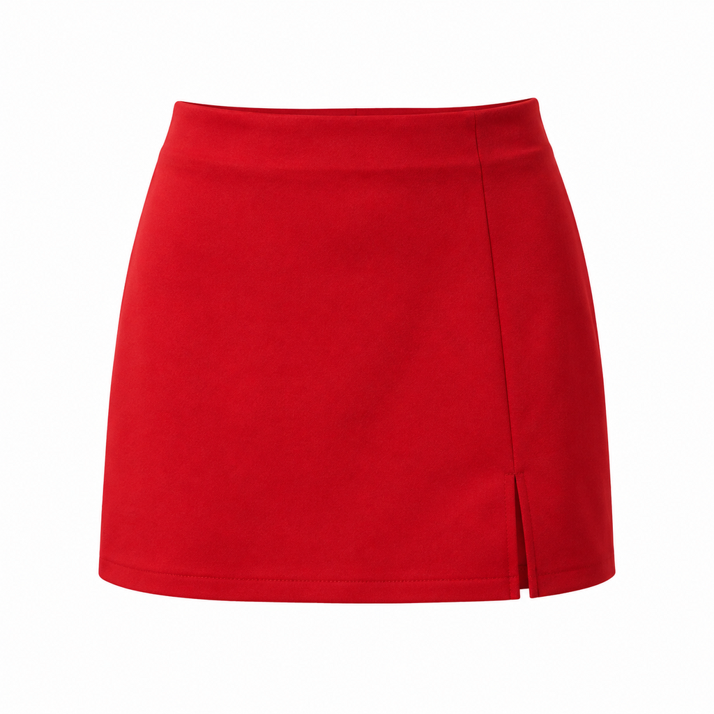Falda short roja - frente