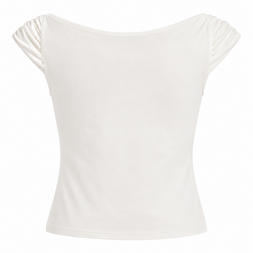 Off Shoulder blanco espalda