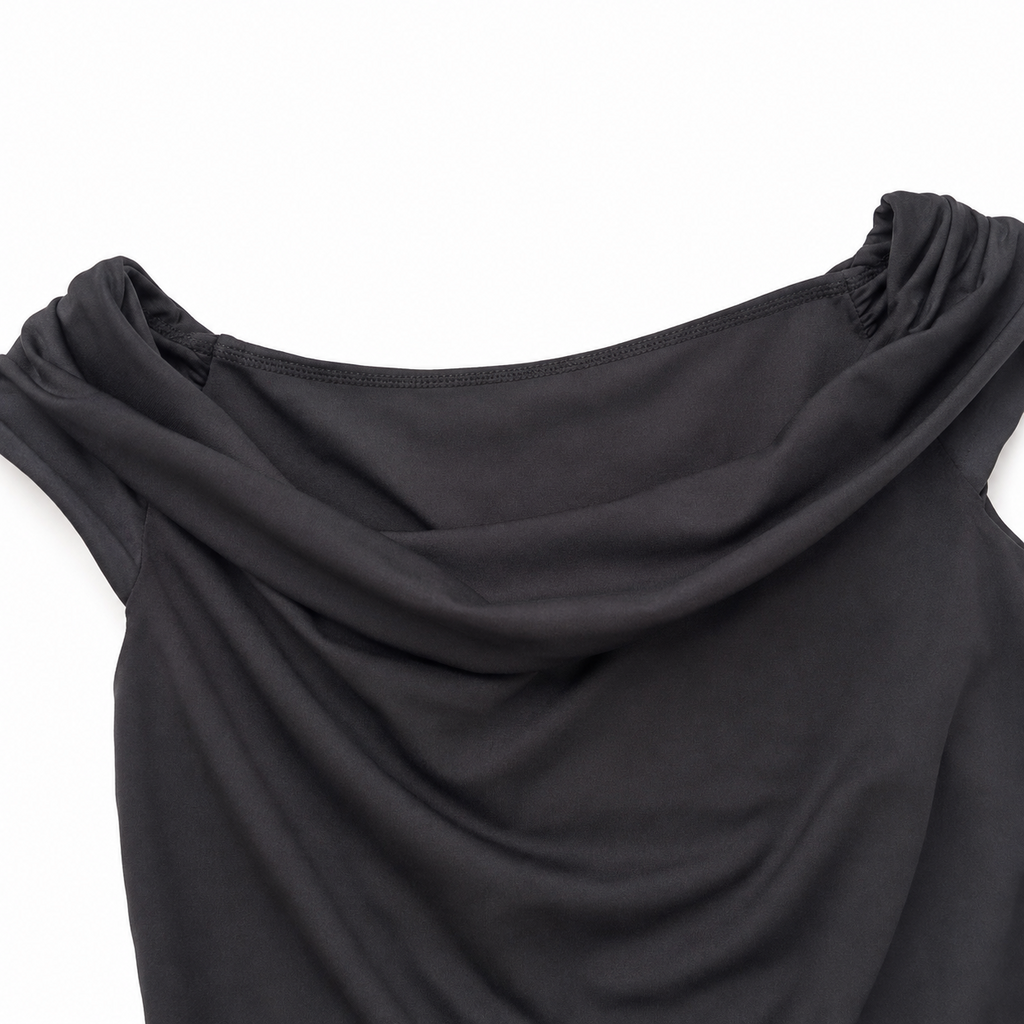 Off Shoulder negro detalle