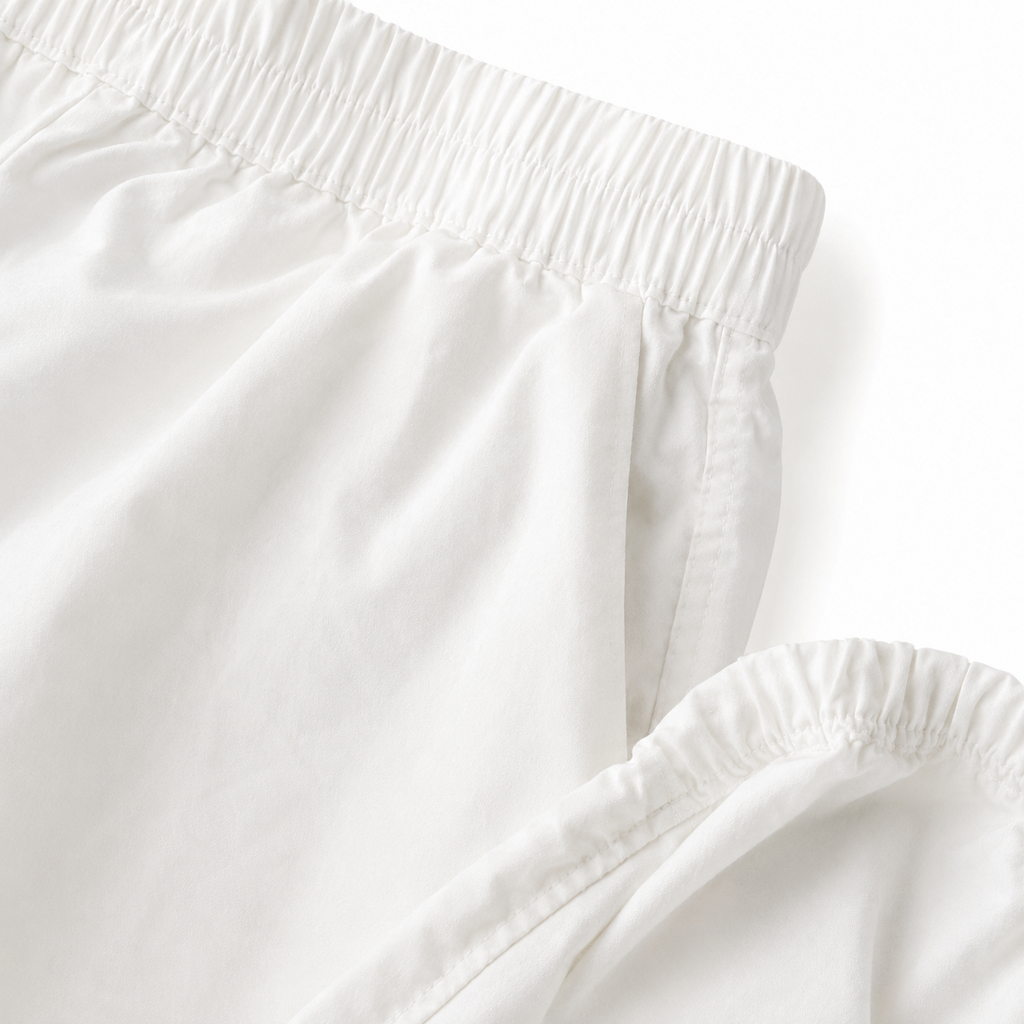 Pant Globo blanco detalle de cintura y tela