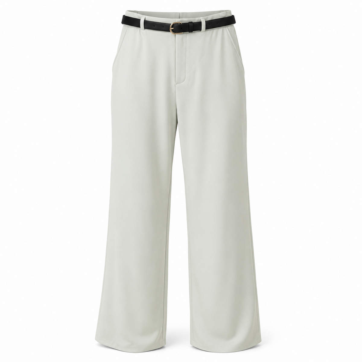 Pantalón con cinturón color mint, vista frontal