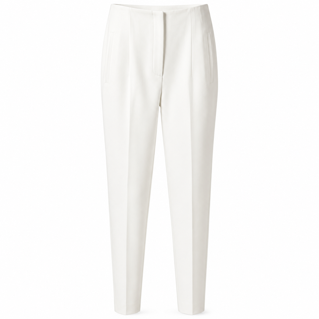 Pantalón de pinzas blanco, vista frontal