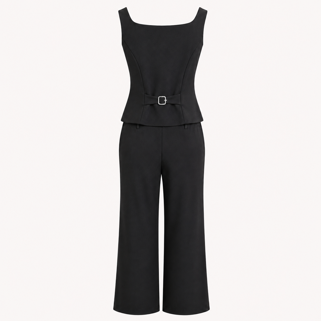 Set Knit negro - espalda
