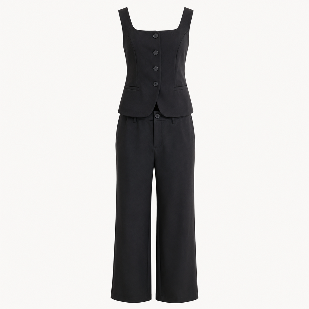 Set Knit negro - frente
