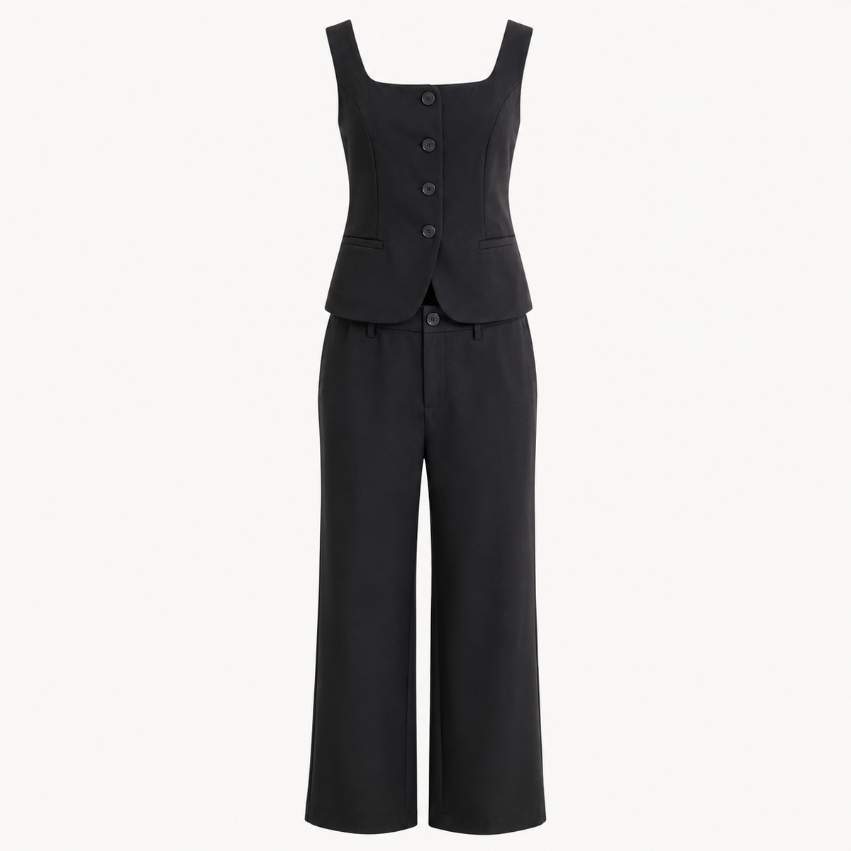 Set Knit negro - frente