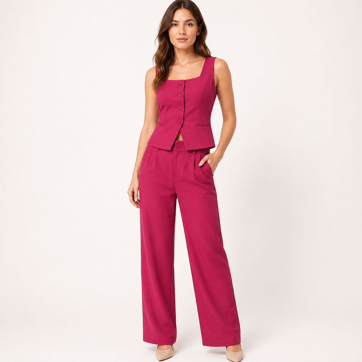 Set Knit rojo - modelo