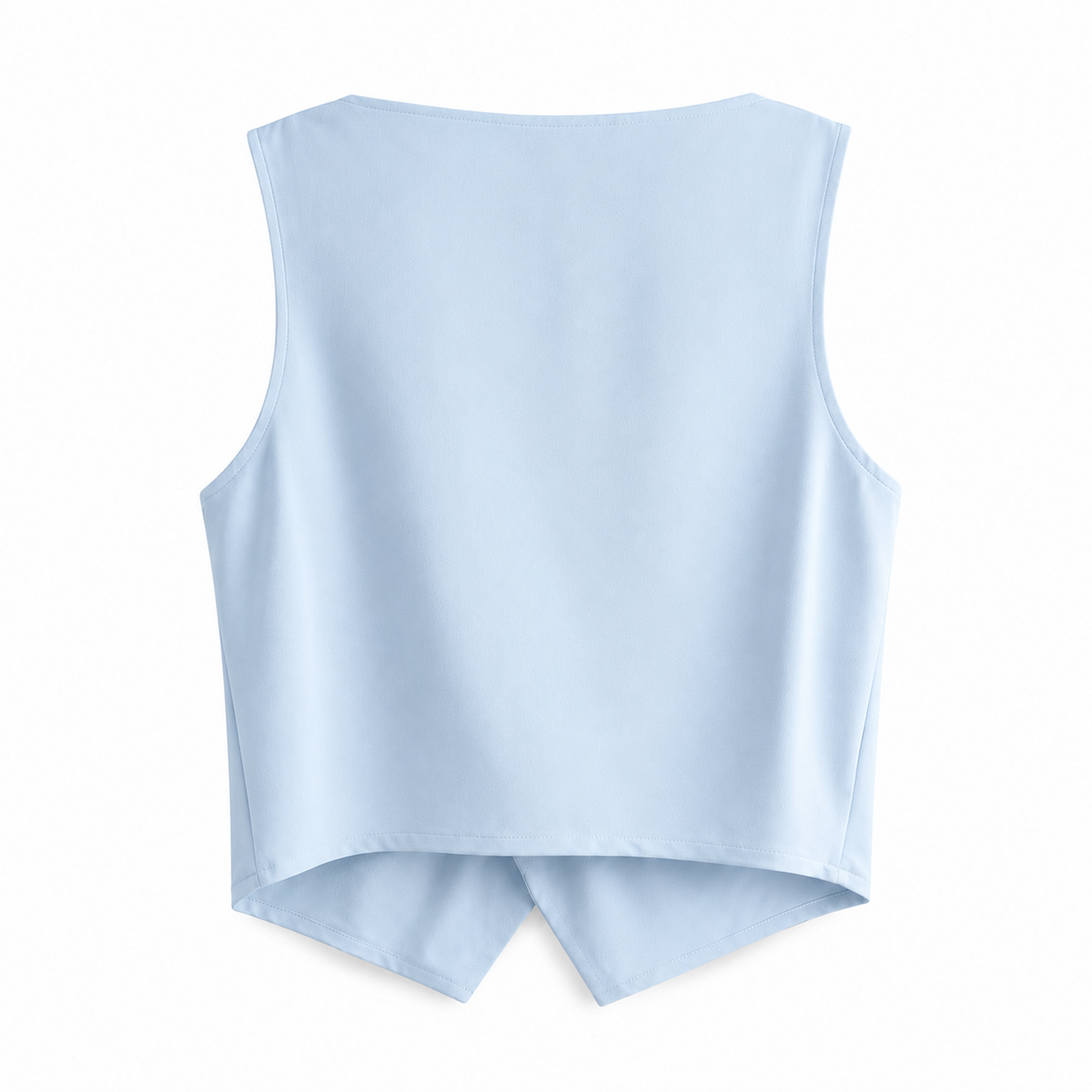 Wrap Top azul, vista posterior